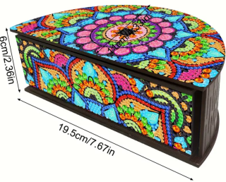 Preview: Diamond Painting DIY Vintage Mandala Kunst Holzkiste